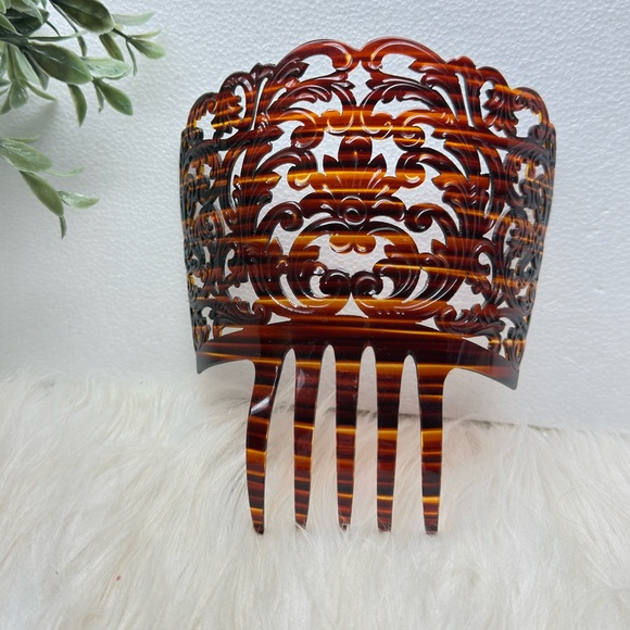 Accessories - Vintage Tortoise Spanish Brown Mantilla Hair Comb